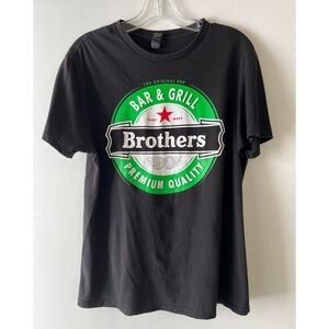 Vintage BROTHER'S BAR & GRILL Lincoln Nebraska Graphic Logo Promo T-Shirt M